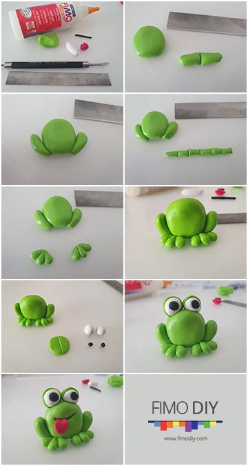 clay frog step by step|cute polymer clay frog.